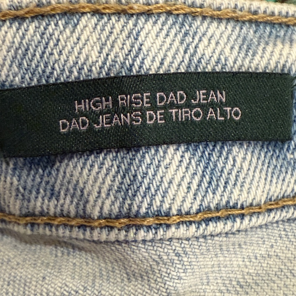 High Rise Dad Jeans with Pattern - Picture 4 of 5